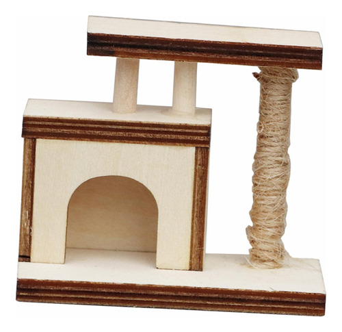 F Modelo De Casa De Árbol Para Gatos 1:12, Miniárbol Para