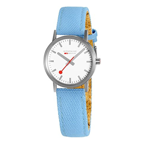 Reloj Oficial Suizo De Ferrocarriles Blanc/azul