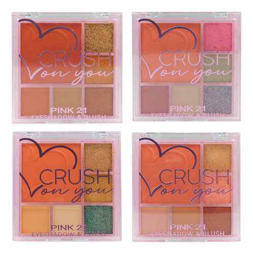 Paleta De Sombras + Rubor Crush On You Pink 21