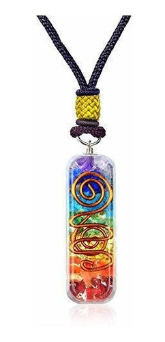 Pirámide Colgante Curativo De Chakra Orgone Con Cordón Aju