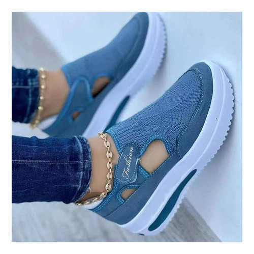 Zapatillas Deportivas Informales De Malla Transpirables Y A