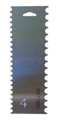 Imagen 1 de 4 de Espatula Scraper Textura N°4 Acero Para Tortas Repostería