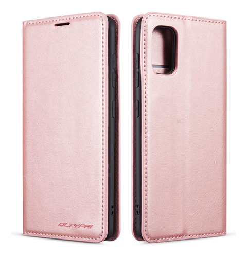 Funda Galaxy A41 Qltypri Kickstand Rose Gold