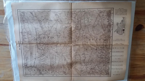 Mapa Inst.geog.militar Diario La Prensa 6 Abril 1933