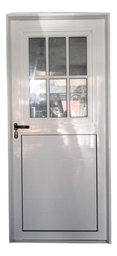 Puertas Aluminio 80x200  1/2 Vidrio Rep Postigo Y Mosquitero