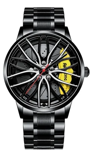 Llanta Rueda Hub Reloj Sport Car Rim Relojes Impermeable Cuotas