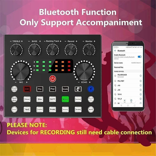 . Audio Podcast Mixer With Tarjeta De Sonido V8s .