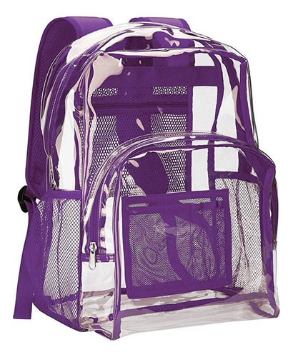 Mochila Escolar Grande Transparente De Tejido De Pvc Color
