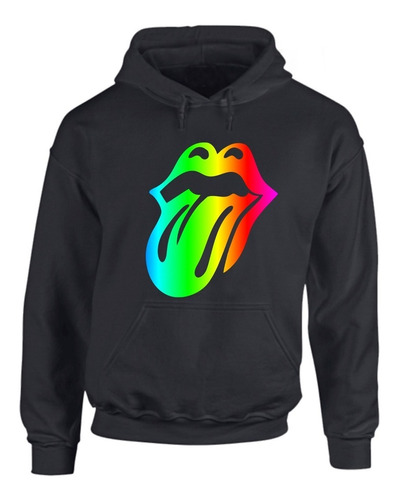 Buzo Rolling Stones Holografico Arco Iris Prisma Exclusivo