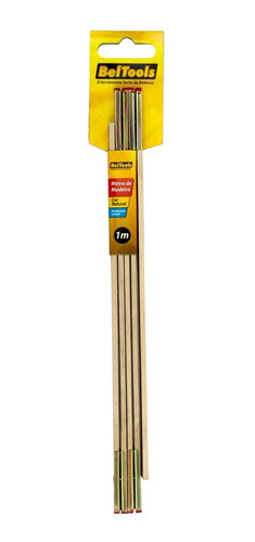 Metro De Madeira 1m Simples Cor Natural Beltools