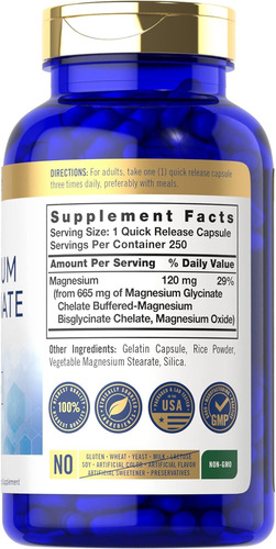 Bisglicinato De Magnesio - Carlyle - 250ct -
