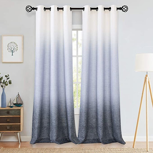 Central Park Ombre Rayon Blend Heavy Linen Texture Window