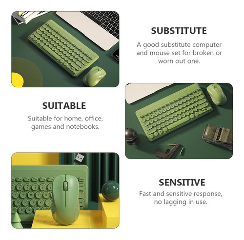 1 Juego De Teclado Inalámbrico Para Computadora De Escritori