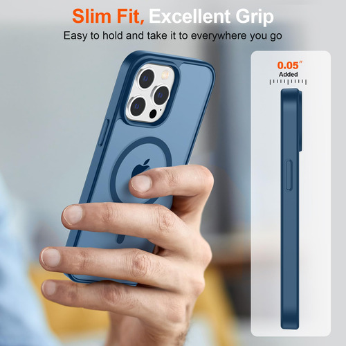 Funda Magnética Supfine Para iPhone 13 Pro Max Deep Blue