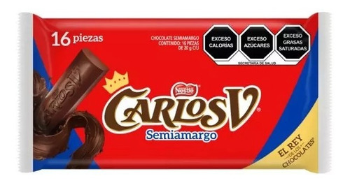 Nestlé Carlos V Chocolate Semiamargo 16p 320g