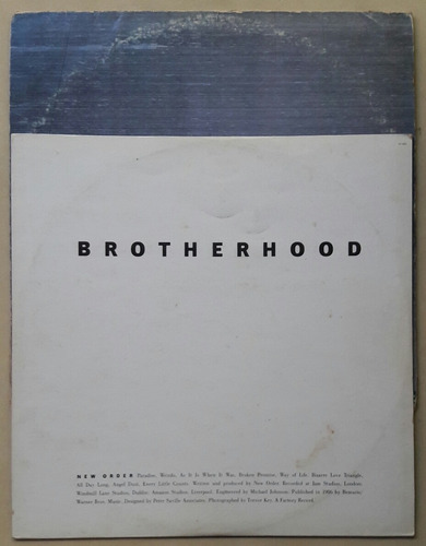 Lp New Order Brotherwood 1987 Com Encarte Vinil (Usado)