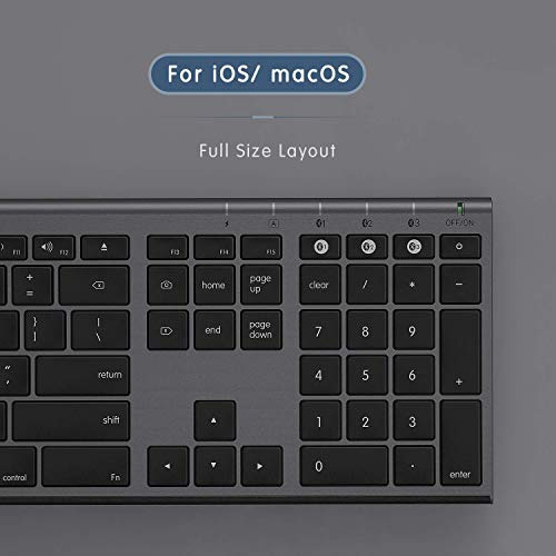 Teclado Mac, Teclado Recargable Multi-dispositivo, Ul...