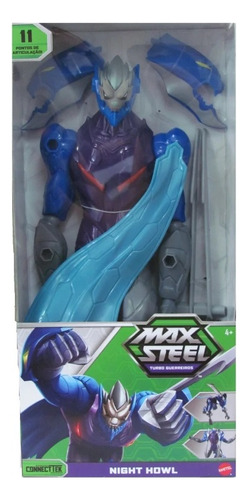 Night Howl Max Steel Modalidad Capa Lobo 11 Articulaciones