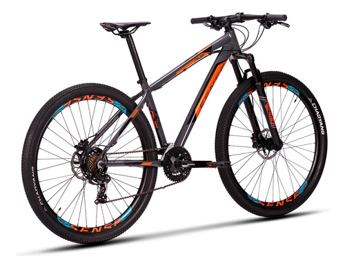 Bike Aro 29 Mtb 17' Freio Hidráulico One 23 Cinza/laranja