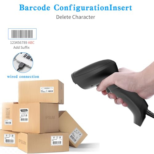 Pacote De Scanner De Código De Barras Usb 1d Com Suporte