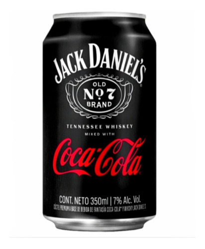 Jack Daniels Coca Cola Lata Por 350 Ml.