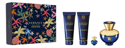 Versace Dylan Blue Set Edp 100ml+5ml+sg+bl Mujer - Avinari