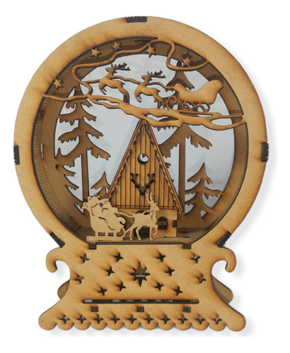 Esferas Adorno Navideño Decoración Navidad 3d Mdf