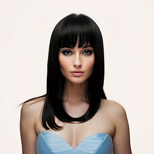 Peluca De 19.5 Pulgadas Para Mujeres Con Cabello Liso De Lon