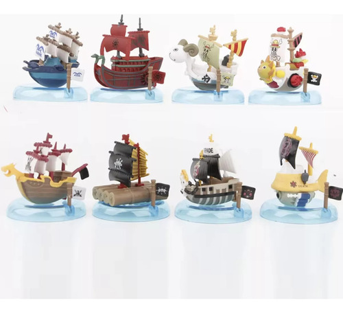 8 Figuras One Piece Barco Mini Thousand Sunny Y Going Merry