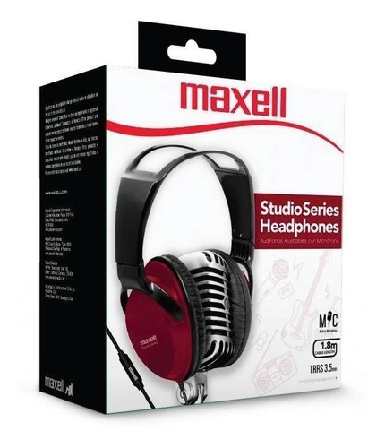 Imagen 7 de 7 de Audífono Maxell Studio Con Micrófono
