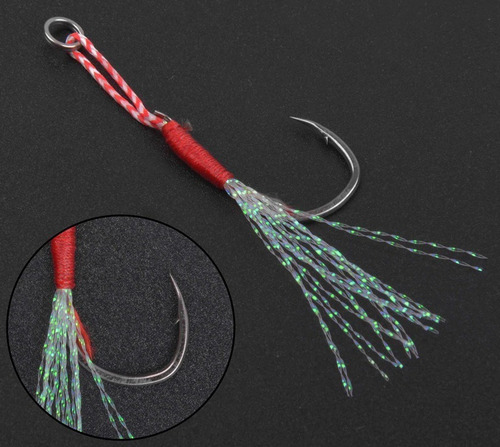Imagem 7 de 7 de Kit 5 Iscas Jumping Jig Sapinho Tc 35 G + Anzol Suporte Hook