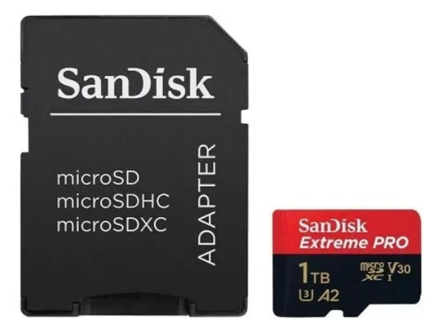 Tarjeta Microsd Sandisk Extreme Pro Uhs-i De 1 Tb Con Adapta
