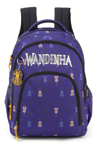 Mochila Costas Laptop Juvenil Escolar Wandinha Addams