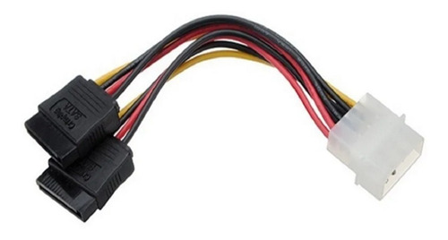 Cable Poder Sata Molex Dual Macho 4 Pines A 2 Sata Hembra