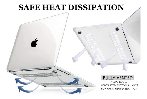 Funda Rígida Transparente Para Macbook Air 13.6 2024 2023