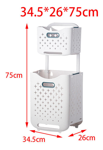 Cesta De Almacenamiento De Ropa Sucia Multiusos Con Ruedas 2