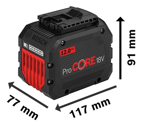 Batería Iones De Litio De 18v 12.0ah Bosch 1600a016gu