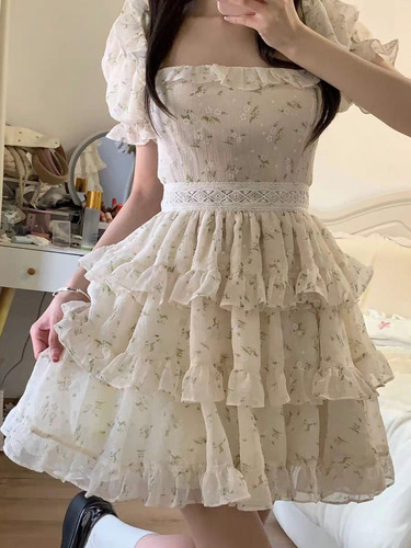 Laochuenzhang Vestido Kawaii Sin Género Talle S,m