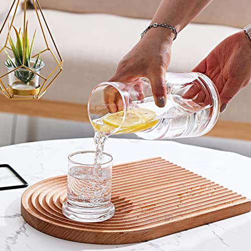 Jarra De Noche Y Juego De Vaso, Usa El Vaso Como Tapa De La