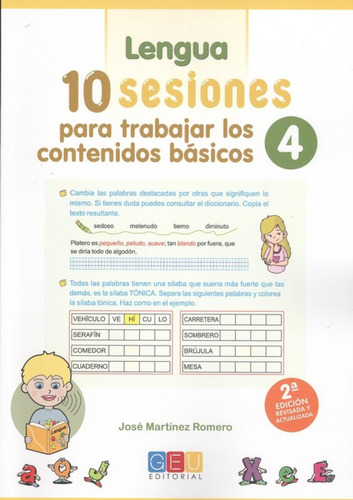 Libro - 10 Sesiones Para Trabajar Los Contenidos Básicos 4 