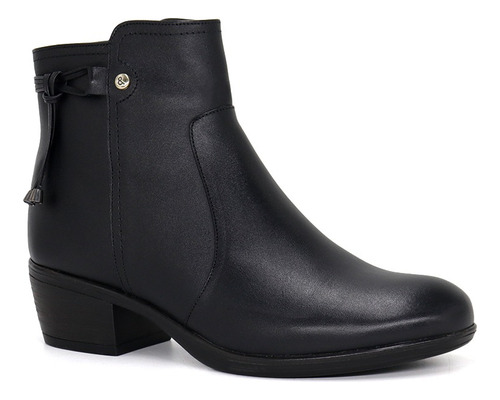 Botin Casual De Cuero Par&ss Ja24-bt171 Negro