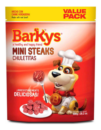 Barkys Mini Steaks Chuletitas Premios Para Perro Botana 800g