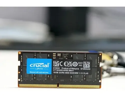 Memória Ram Para Notebook 16gb Ddr5 4800mhz Cl40 Sodimm Crucial