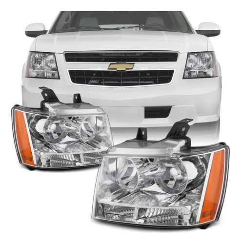 Para Faro Delantero Suburban Tahoe Avalanche Cromado 07-13 +