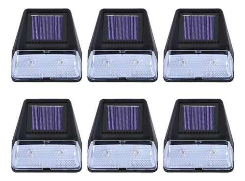 6 Unidad Luz Solar Para Escalon Pared Patio Exterior Al Agua