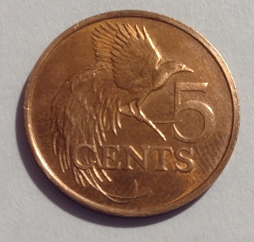 Moneda De 5 Centavos De Trinidad & Tobago Año 1995