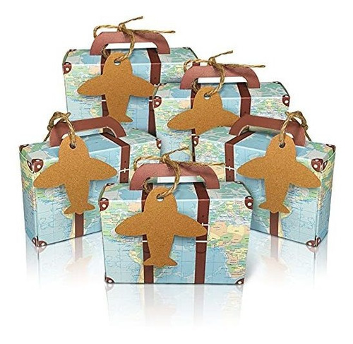 Cholic 50 Cajas De Caramelos Para Fiestas, Mapa Del Mundo, M