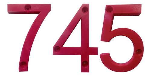Números Para Residenciales, Mxdru-745, Número 745, 17.7cm Al