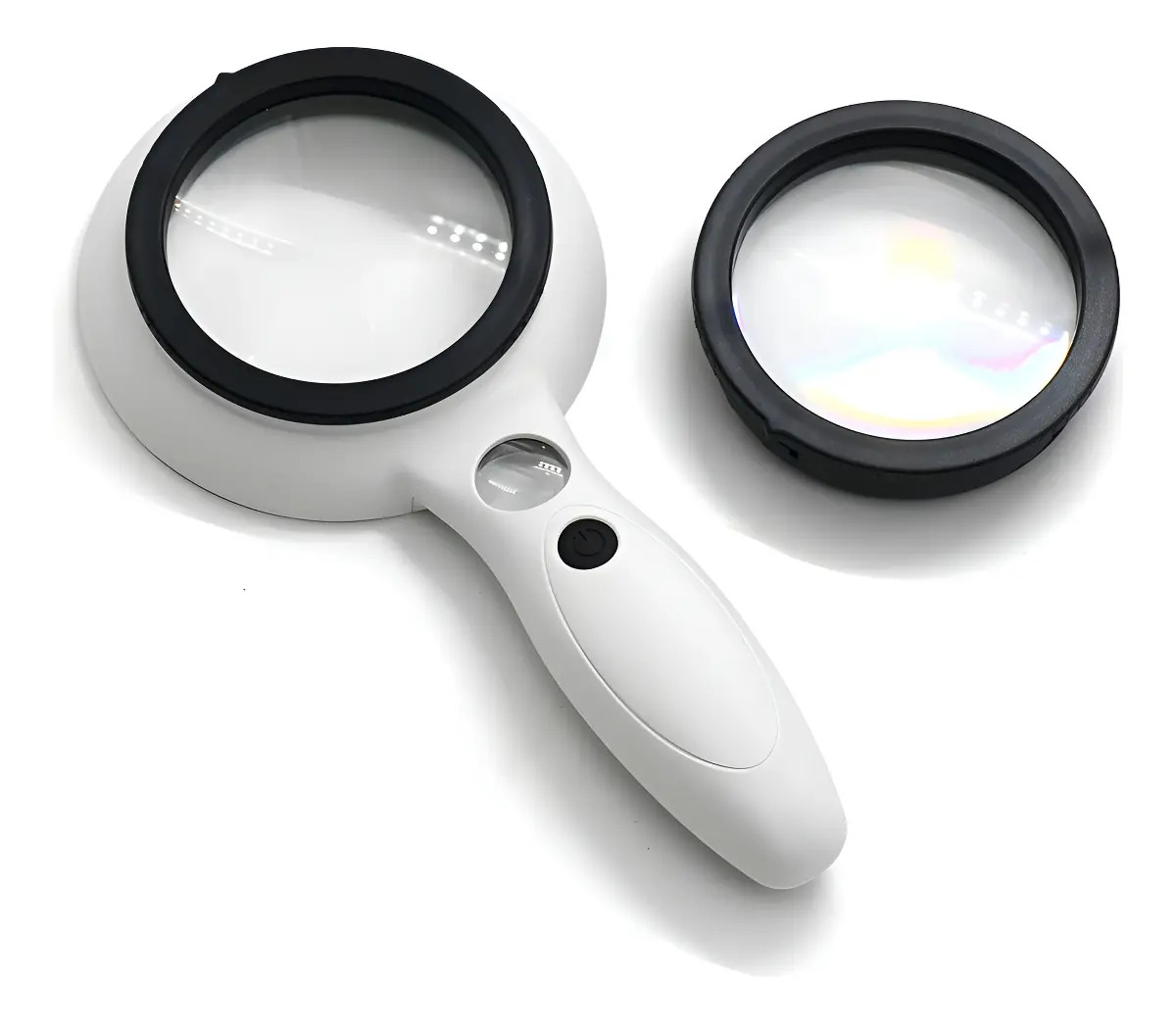 Lupa De Mão 12x Profissional Lente De Aumento Com Led