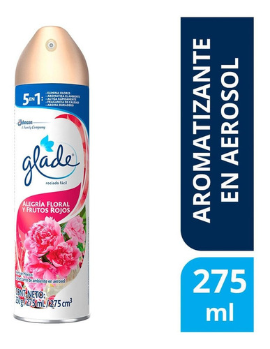 Aromatizante En Aerosol Glade Deleite Floral Frutos Rojos 275ml